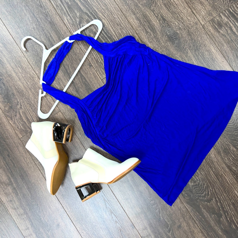 Women’s Blue Top, tank top, halter top, royal blue, size XL